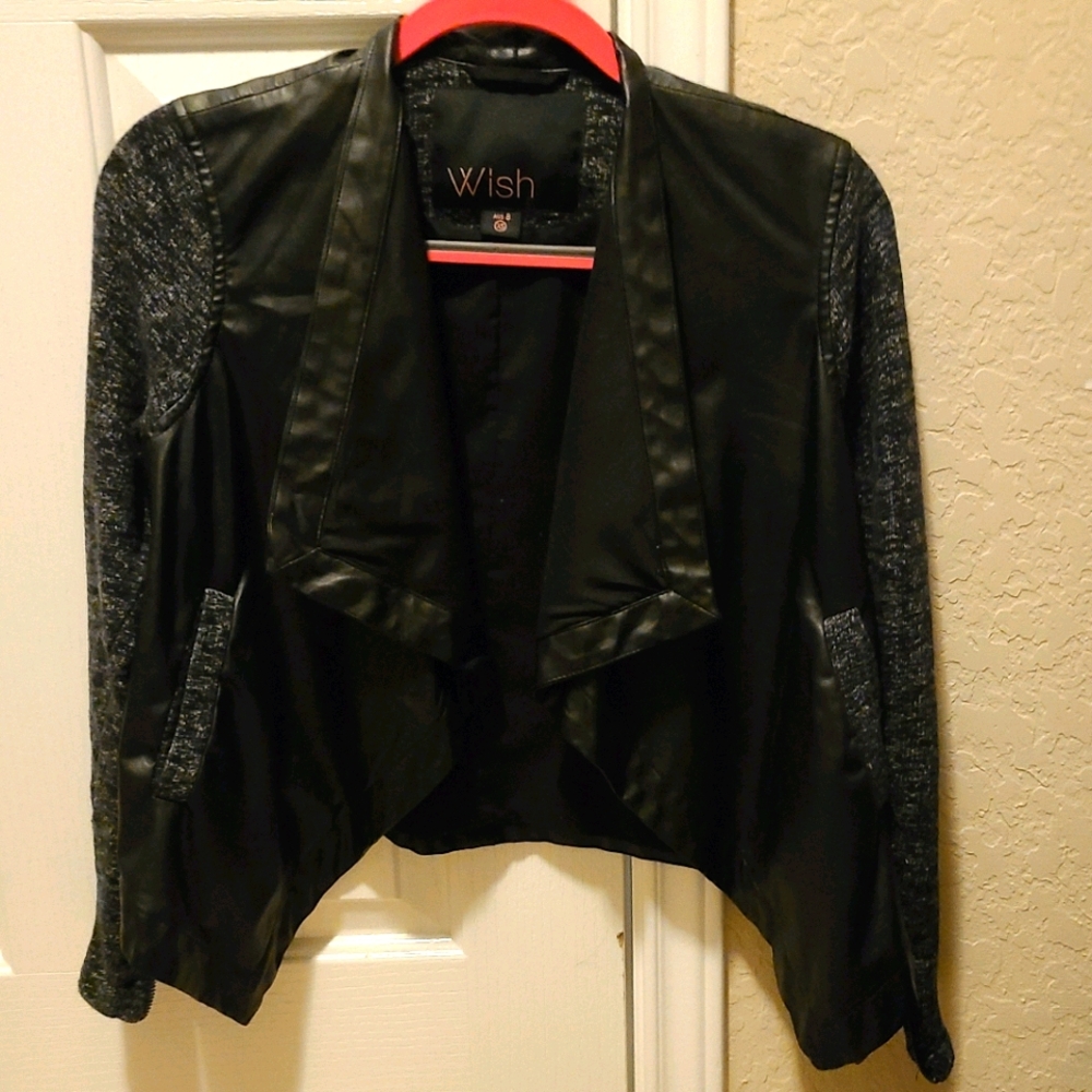 Leather jacket/sweater